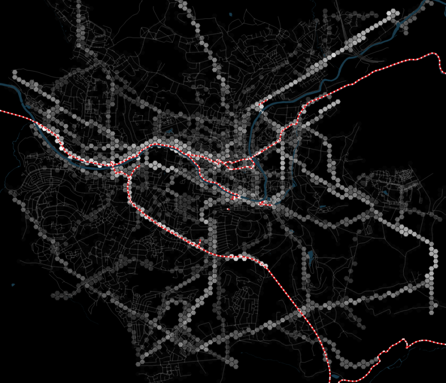 Cyclists and the cycle paths